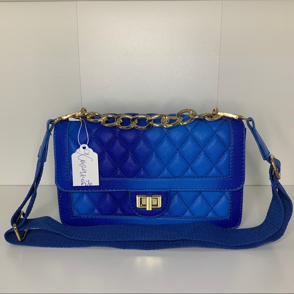 Blue Ombré Handbag w/ Crossbody Strap - Picture 3 of 3